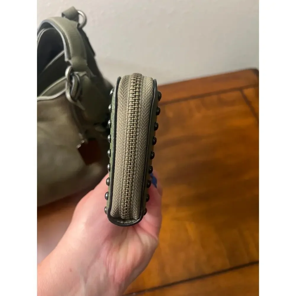 Coach Pebbled Leather Accordion Zip Wallet